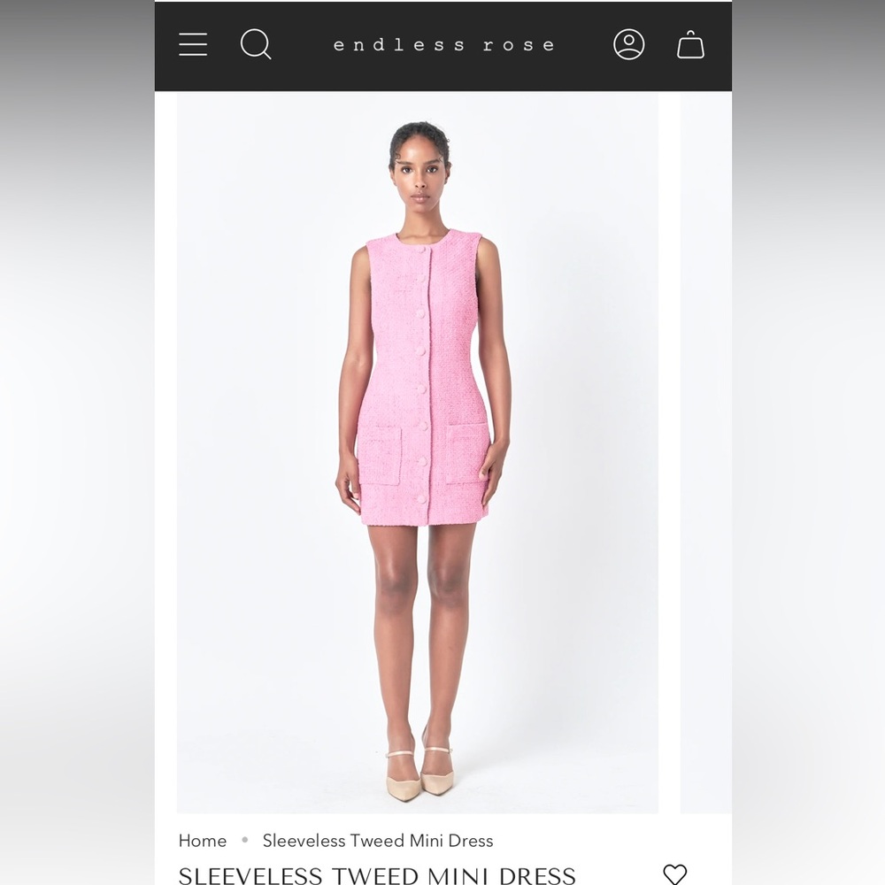 NEW - Endless Rose Tweed Dress - size XS